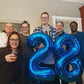 60 Balloon Number, Metallic Blue Number 60Th Birthday Balloons 40 Inch, 60 Years Old Metallic Blue Birthday Decorations For Men