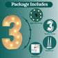 3Ft Marquee Numbers, Light Up Numbers 3 For 3Rd 13Th 30Th Birthday Decorations, Big Numbers For Party Decorations, Large Light U