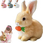My Realistic Bunny Toy Easter Basket Stuffer, 2025 New Glowing Jumping Squeaky and Shaking Ears Easter Bunny, Handmade Hopping E