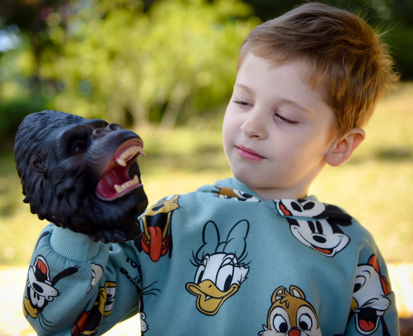 Gemini&Genius King Kong Puppets Gorilla Hand Puppet For Kids Swimming Pool Beach Bathing Toys Soft Rubber Realistic Animal Role