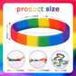 Junebrushs 24Pcs Gay Pride Silicone Bracelets Lgbt Rainbow Rubber Wristbands For Parades Decorations Party Favors Accessories (6