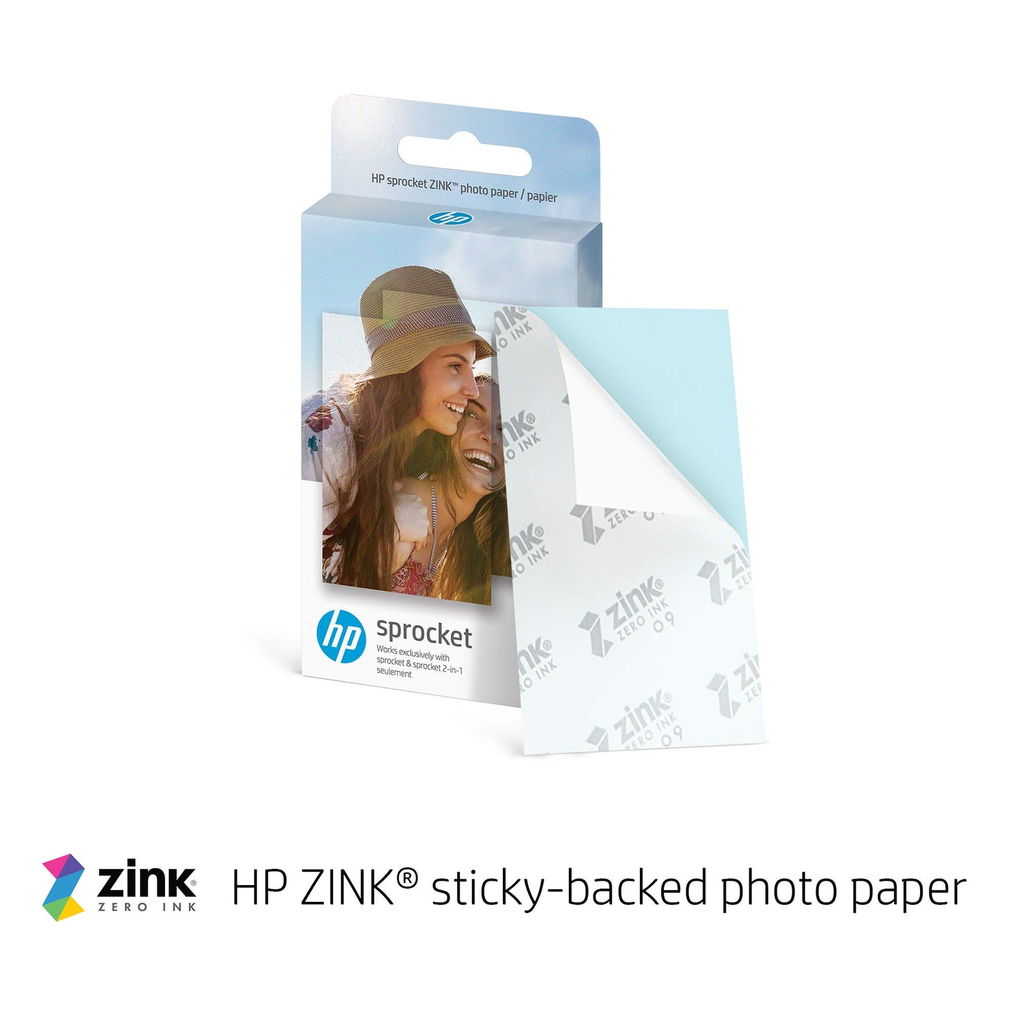 HP Sprocket Portable 2x3 Instant Color Photo Printer (Luna Pearl) Zink Paper Bundle