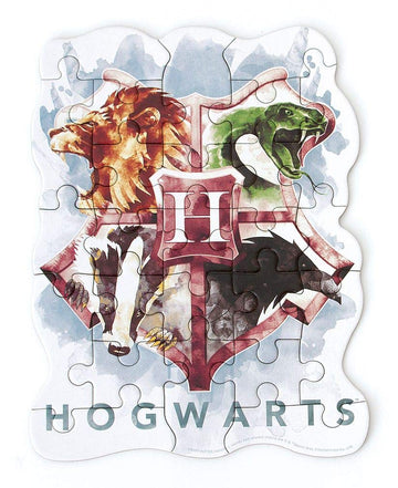 Playhouse Harry Potter Houses of Hogwarts 25-Piece Die-Cut Shaped Mini Puzzle for Kids