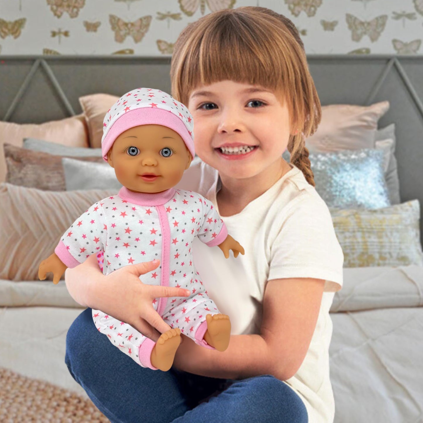 12 Inch Talking Baby Dolls For 3 Year Old Girls - Soft Body Interactive Baby Doll For Kids That Can Talk, Cry, Sing And Laugh -