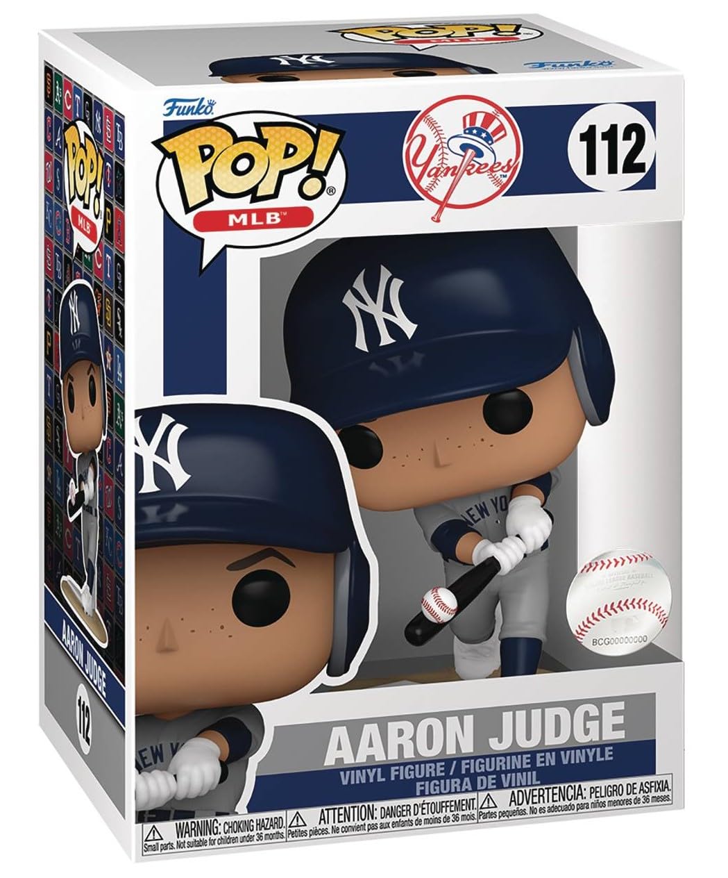 Pop Mlb: Yankees - Aaron Judge (Away Jersey) Funko Vinyl Figure (Bundled With Compatible Box Protector Case), Multicolor, 3.75 I
