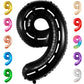 Katchon, Giant Checkered Number 9 Balloon - 40 Inch | Checkered 9 Balloon | 9 Birthday Balloon For 9 Birthday Decorations | Checkered 9 Balloon For Birthday Party Decorations | 9 Number Balloon