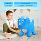 VangeBow Dinosaur Bouncy Horse for Toddlers, Inflatable Ride-On Hopper Toy, Medium Size, Softer PVC, Perfect for 1-5 Year Olds, Pump Included