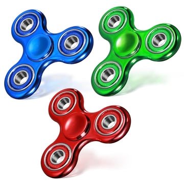 Scione 3Pcs Fidget Spinner For Kids Adults, Stress Relief Sensory Fidgets Toys Cool Electroplated Fidget Spinners For Kids Adhd Autism Halloween Birthday Gifts Fidgets Classroom Prizes For Boys Girls