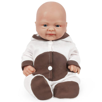Vollence 14 Inch Full Body Silicone Baby Dolls,Not Vinyl Dolls,Soft Realistic Real Silicone Baby Doll Bald, Lifelike Newborn Platinum Silicone Baby Doll - Girl