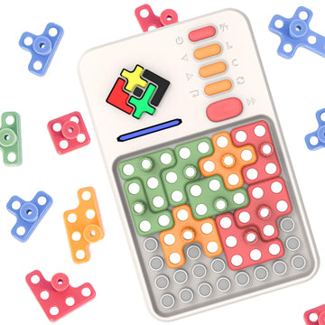 Super Blocks Pattern Matching Puzzle Games, 1000+ Challenges Brain Teaser Toys, Travel Games For Road Trips,Birthday Gifts For B