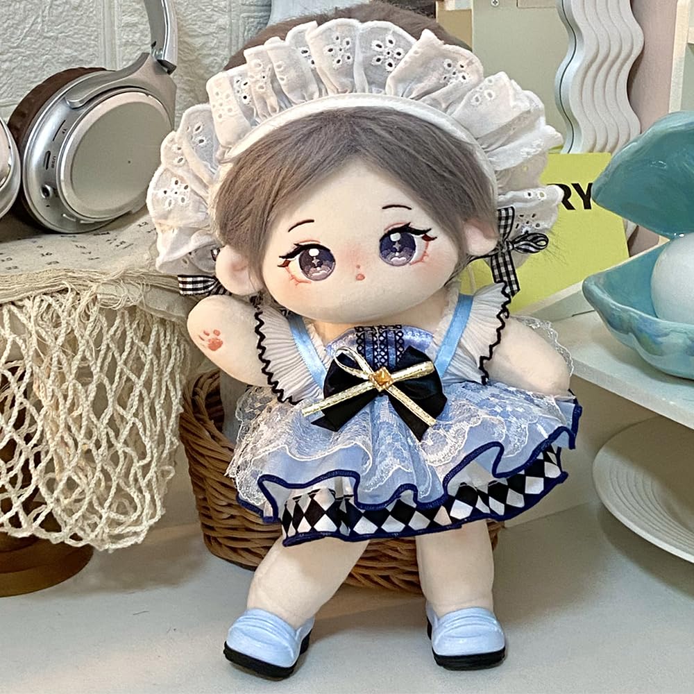 Niannyyhouse 20Cm Plush Doll Clothes Dresses Sailor Outfit 8In Doll Dressup (A)