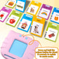 XTACO 510 Words French Flash Cards for Kids, Bilingual Toddler Learning Toys, Autism Sensory Toys, Small, Pink, Age 2-4