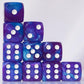10 Pc D6 Dice 16Mm Acrylic Dice Set For Rpg Mtg Dnd Dice Table Games And Board Games (Purple + Blue)