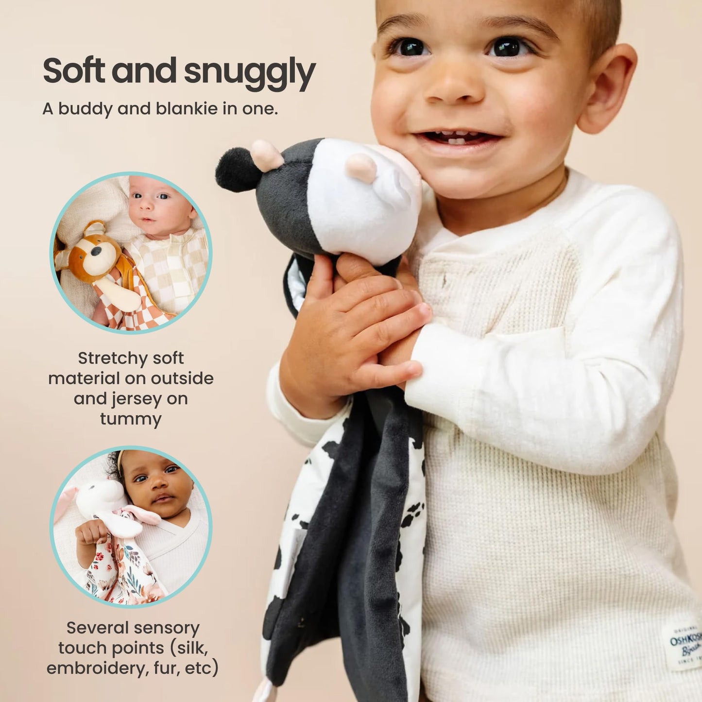 Copper Pearl Character Lovey Plush: Soft Cow Plush Baby Blankets, Baby Lovey And Cow Toy For Companionship And Entertainment - C