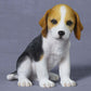 4.25 Inch Beagle Puppy Sitting Decorative Figurine, Brown And White