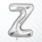 Flyloons Silver Z Alphabets Letter Foil Balloons Perfect for Birthday Decoration Items, Anniversary, Bachelorette, Wedding, Fare