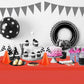 30 Pcs Checkered Racing Car Party Decorations Checked Race Flag Tablecloth Mini Traffic Cones Racing Pennant Banner Race Track Running Mat Tire Tubes Swimming For Decor (Red Tablecloth)