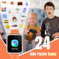 Smart Watch For Kids With 24 Puzzle Games Hd Touch Screen Camera Video Music Player Pedometer Alarm Clock Flashlight 12/24 Hr Kids Watches Gift For 4-12 Year Old Boys Girls Toys