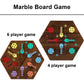 Medikaison Wahoo Marble Board Game - 20" Wooden Aggravation Game for 4-6 Players, Two-Sided, Large Flame Finish, Model HFUEY410