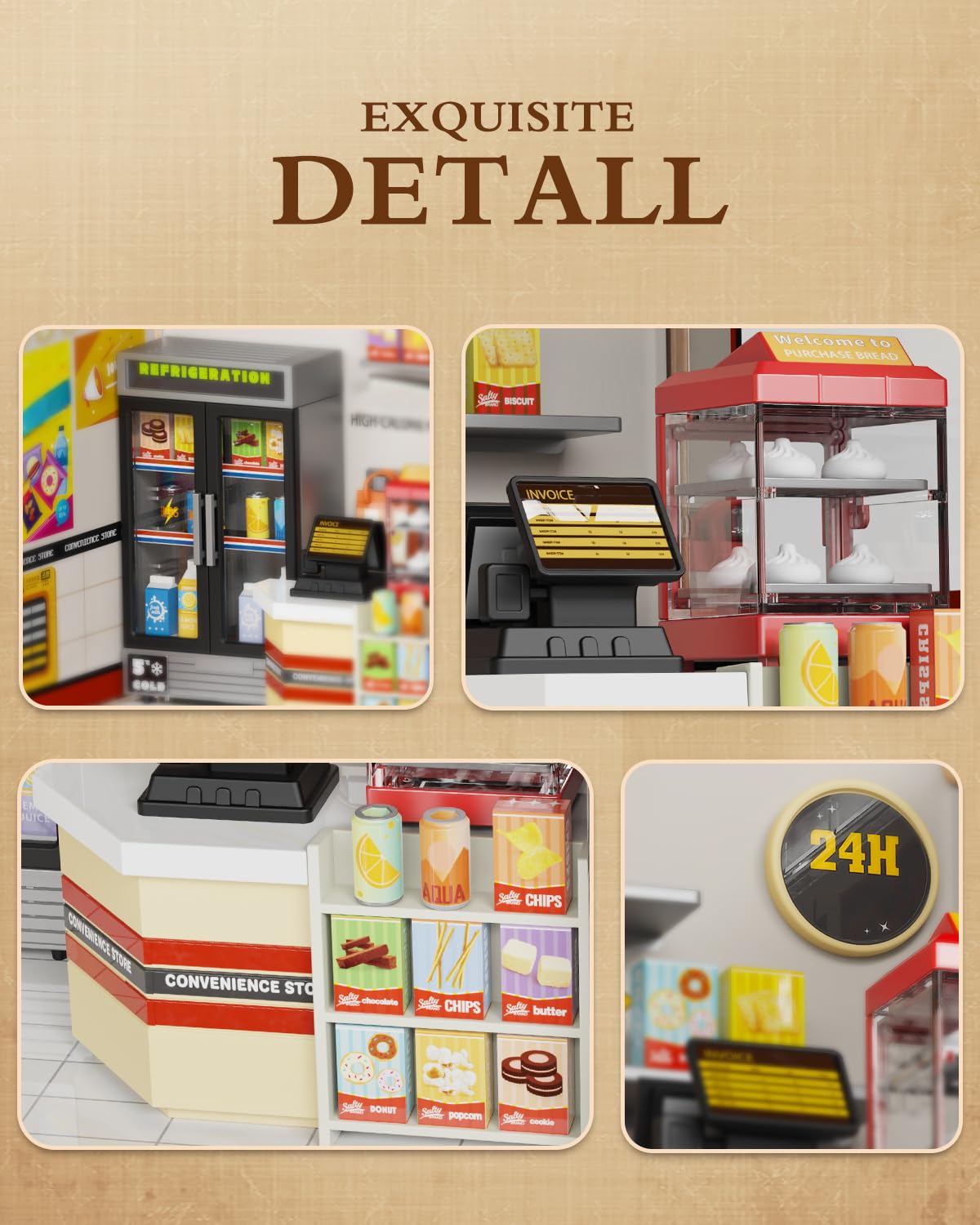 DIY Miniature House Kit  Dollhouse Kit  Miniature Kit  DIY Mini House Building Kit for mature-themed Teen  Plastic Tiny House Making Kit  Best Craft Hobbies Gift  Convenience Store