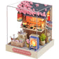 Lannso DIY Dollhouse Miniature Kit  Doll House Kit with Dust Proof Cover  Mini Handmade Wooden Dollhouse Toys for mature-themed Gift(QT41)