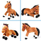 Plushland 14 Inches Soft Brown And Black Horse Stuffed Animal Toy Gift For Baby Boys Girl Holidays Birthday Christmas Halloween Thanksgiving Back To School Adhd Autism Handmade Present Sleep Companion