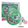 Edushape Classic Tambourine For Kids, Green - Percussion Musical Instrument Baby Tambourine For Toddlers 1-3, Kids Tambourine Fu
