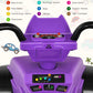 Costzon Kids ATV 12V Electric Vehicle, Purple, LED Lights, Horn, Music, Treaded Tires, Ride-On Car for Boys & Girls