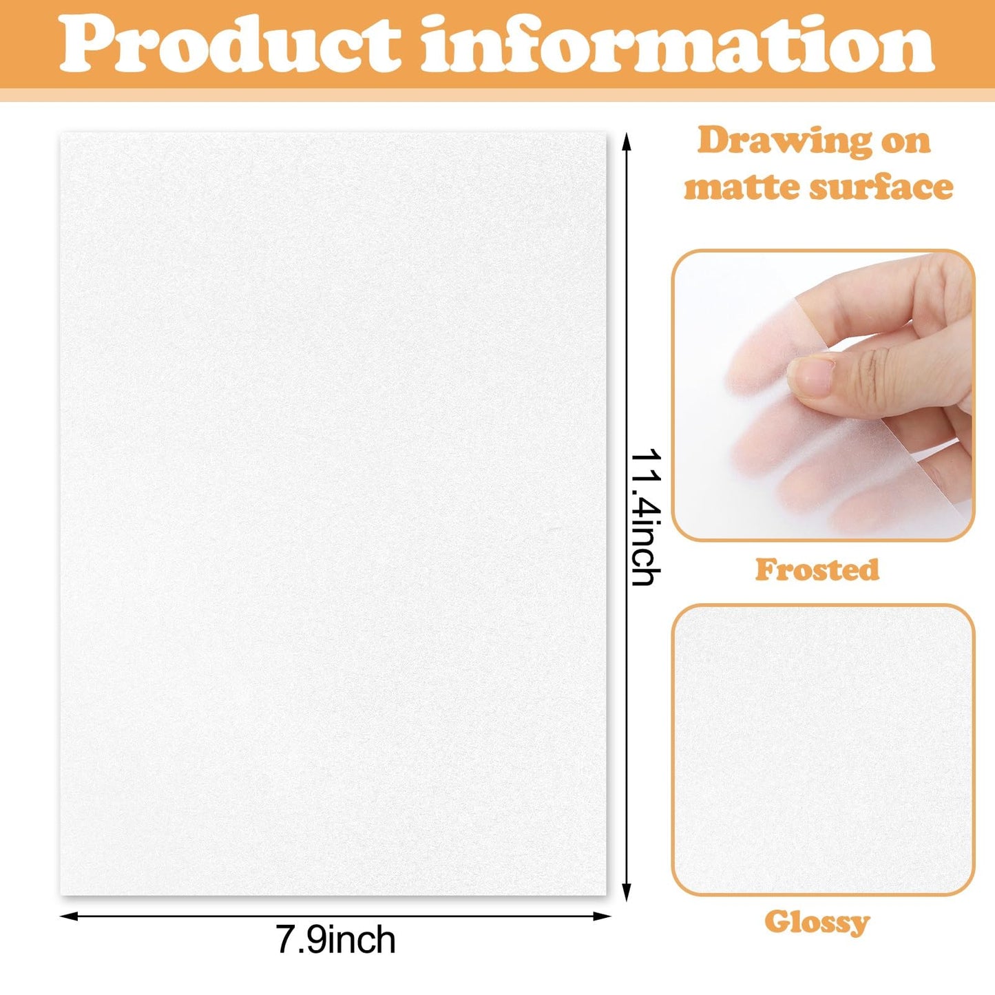 HONSIO Shrink Dink Sheets 11.4 x 7.9 Inch Large Plastic Shrinky Paper for Kids DIY Crafts Keychain, 12 Pieces