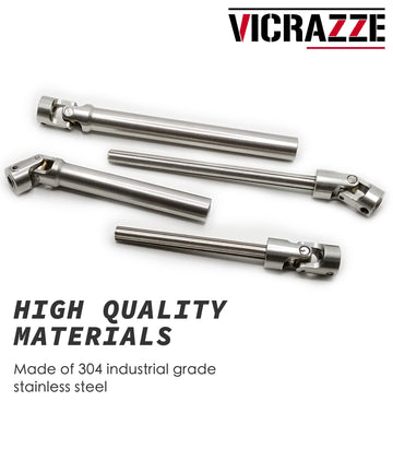 VICRAZZE 112-165mm and 138-213mm Stainless Steel Drive Shaft for 1/10 RC Crawler Traxxas TRX6 Axial SCX10 Wraith Capra D90 TF2 R