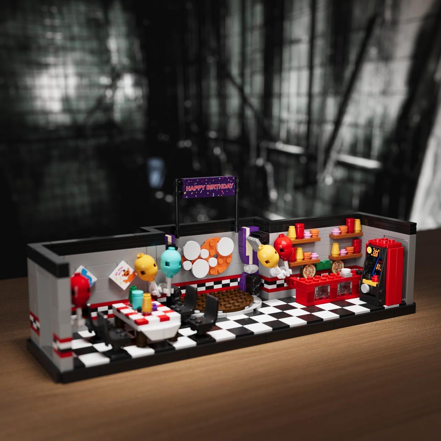 Xalvitra Five Nights Halloween Fnaf Pizzeria Stage Building Blocks Set, Classic Horror Game Security Breach Creative Festival Br