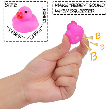 90-Pack Mini Rubber Ducks Set, Mini Colorful Rubber Duckies Bath Toy For Child,Float & Squeak Tiny Ducks Pool Toy Set For Kids Party Favors,Birthday Party Supplies,Prize Rewards