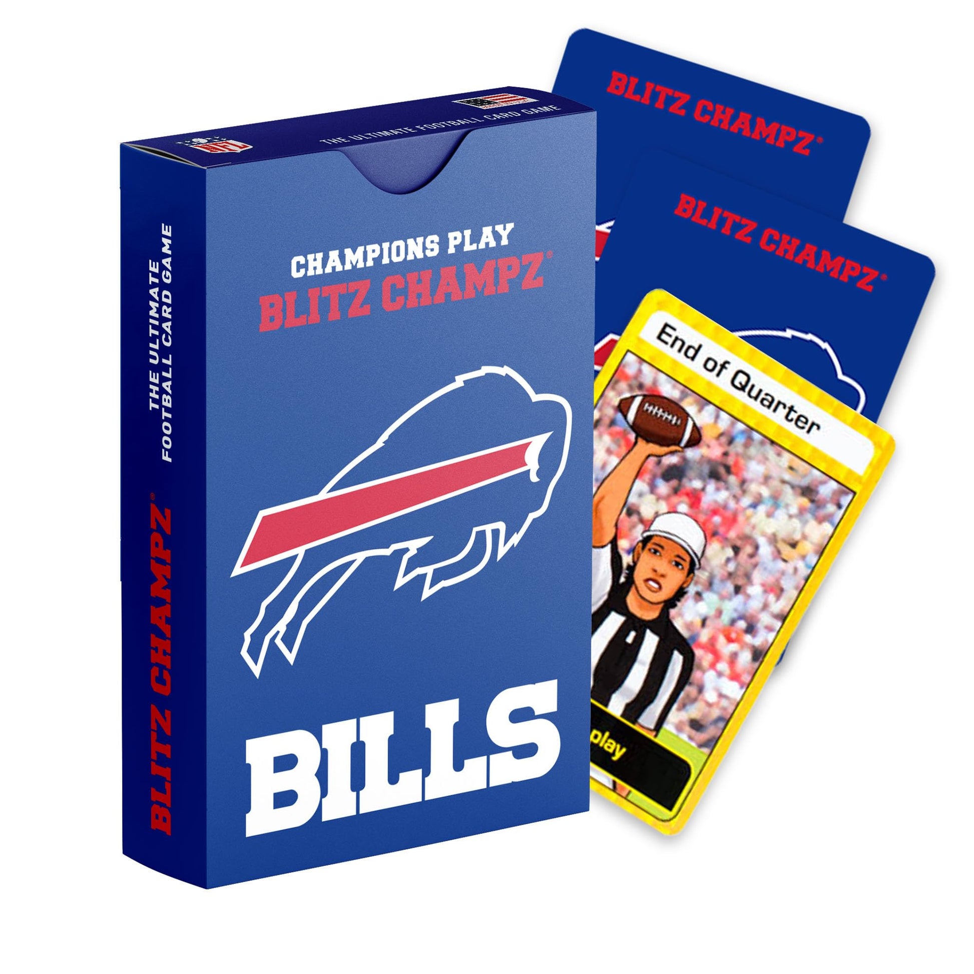 Blitz Champz Buffalo Bills - Officially Licensed NFL Playing Cards & Bills Gifts for Men & Women, Fun Travel Card Games for Adul