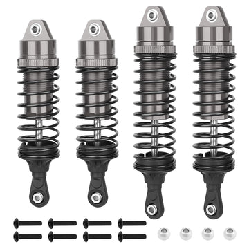 CrazyHobby RC Shocks for 1/10 4WD Traxxas Slash 4x4, Rustler 4X4 VXL, Stampede 4X4, Hoss 4X4, Replace 5862 Big Bore Shock Set, w