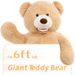 Maogolan Big Stuffed Animal - 6 Feet Giant Plush Teddy Bear - Adorable And Fluffy Jumbo Teddy For Girlfriend, Boyfriend, Wife - Brown