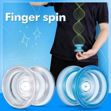 WATIEOBOO Yoyo P02 Crystal Yo Yo 2-Piece Set - Responsive & Unresponsive Dual Mode Yoyo  Finger Spin yoyo  Trick yo yo for Beginners & mature-themed Professional Players  Best YoYo Gift