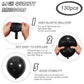 130Pcs Black Balloons Different Sizes 18'' 12'' 10'' 5'' Balloon Garland Arch Kit Perfect For Birthday Party, Graduation, Baby S