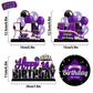 Lingteer Happy 14Th Birthday Purple Acrylic Table Topper Centerpieces Set - Cheers To Fourteen Years Old Birthday 14Th Bday Party Gift Decorations.