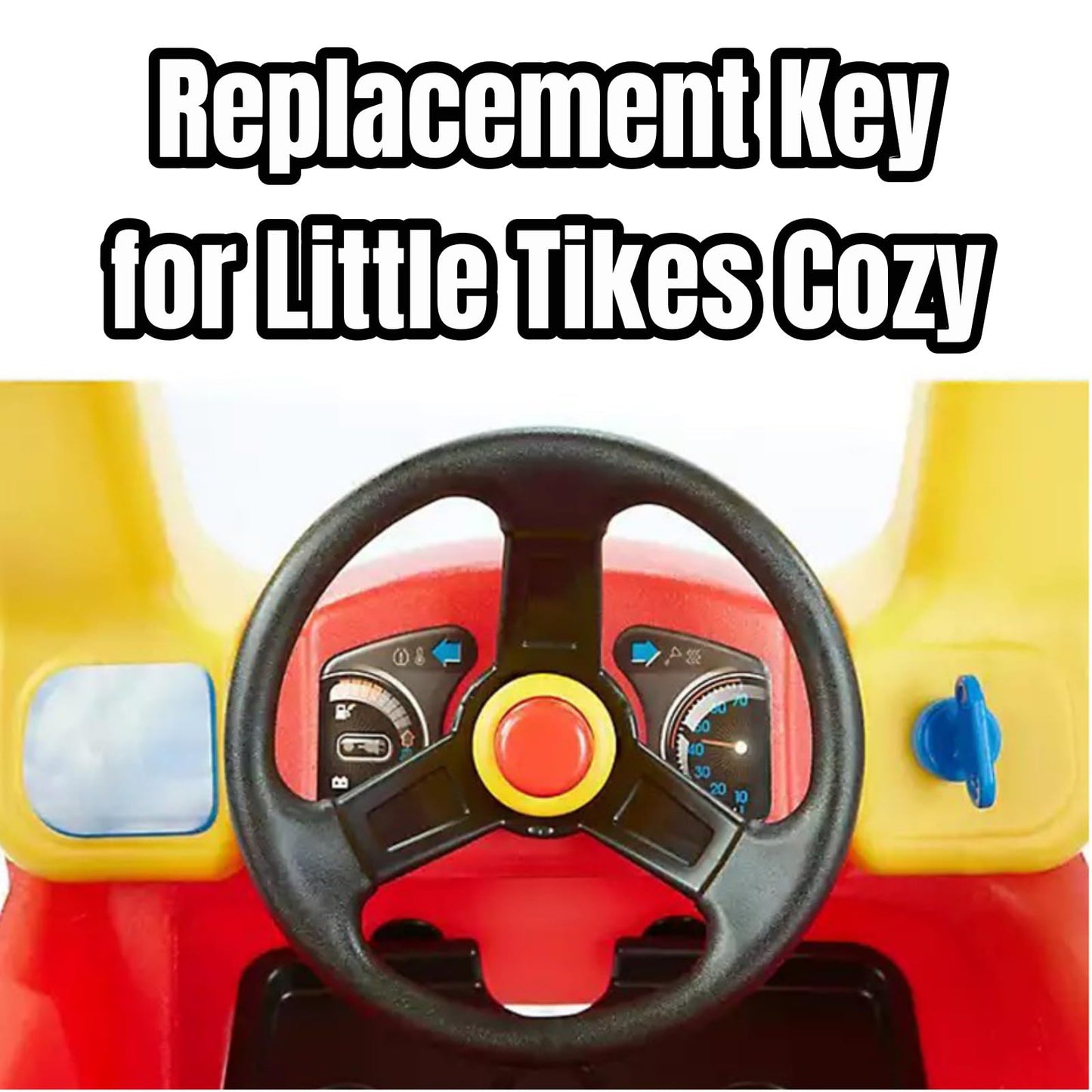 TEYOUYI Replacement Key for Little Tikes Cozy Coupe Accessories for Little Tikes Cozy Coupe Personalized Gifts for Toy Car to Ki