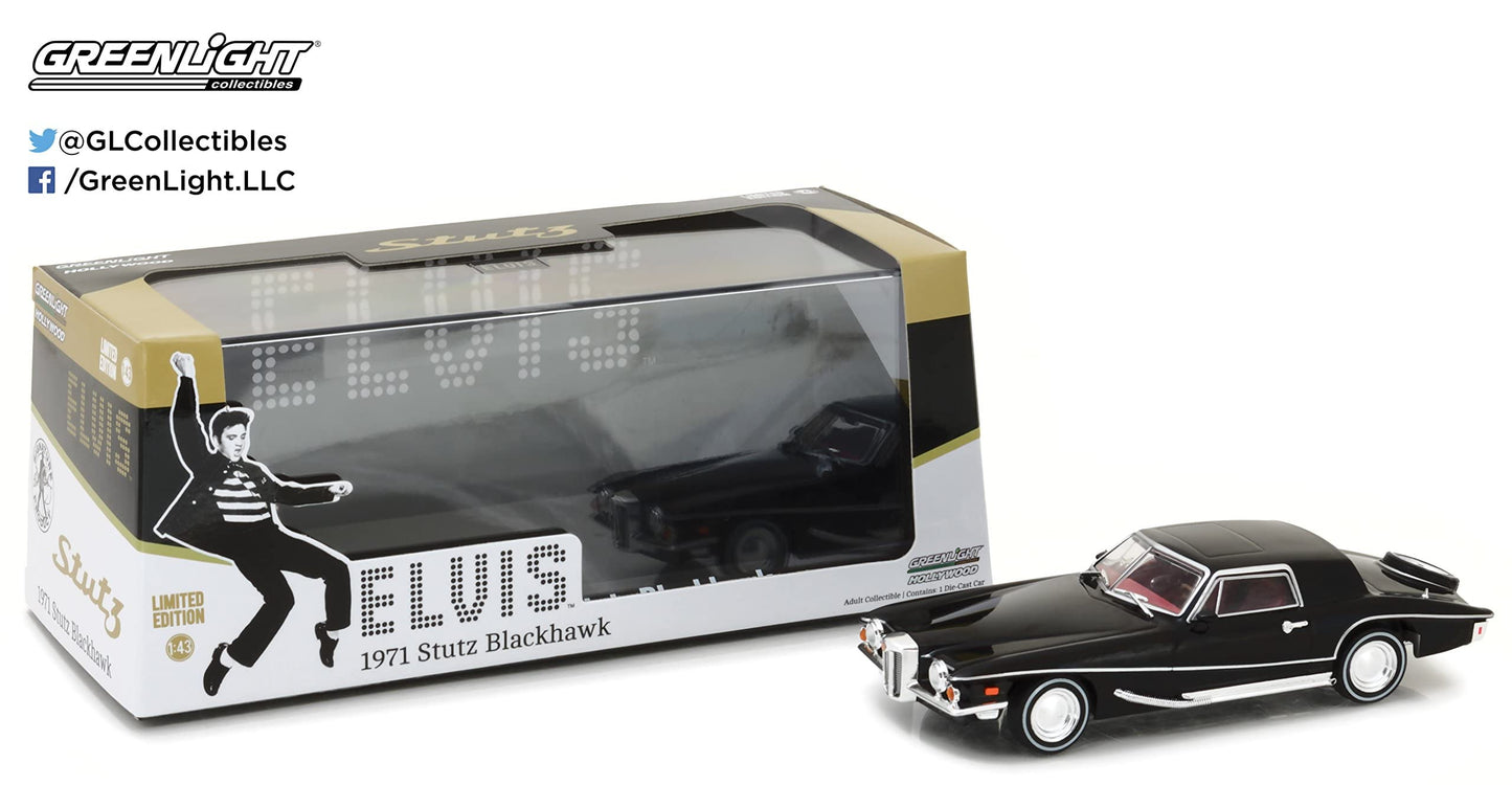 Greenlight 1/43 Stutz Blackhawk Diecast Model - Elvis Presley Edition, Black, GL86503