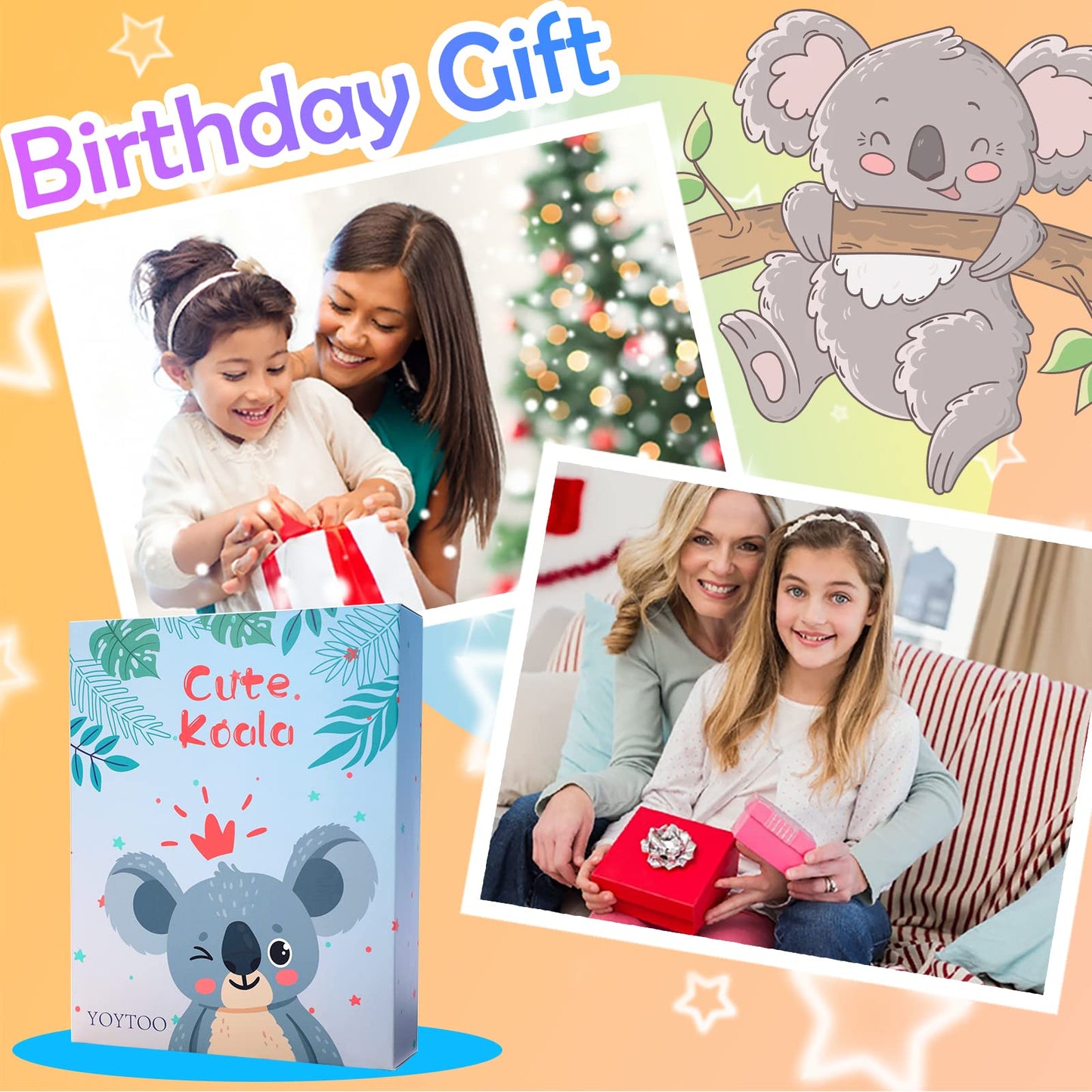 Koala Diary For Girls With Lock, Plush Koala Toys Gift For Teen Girls, Kids Koala Writing Journal Notebook, Birthday Gifts For Little Girls Ages 5 6 7 8 9 10-12 Year Old