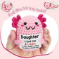 Weyon Daughter Gifts From Mom Dad, Mini Crochet Axolotl For Year Old Little Girl Kid From Mother Father, Best For Birthday, Chri