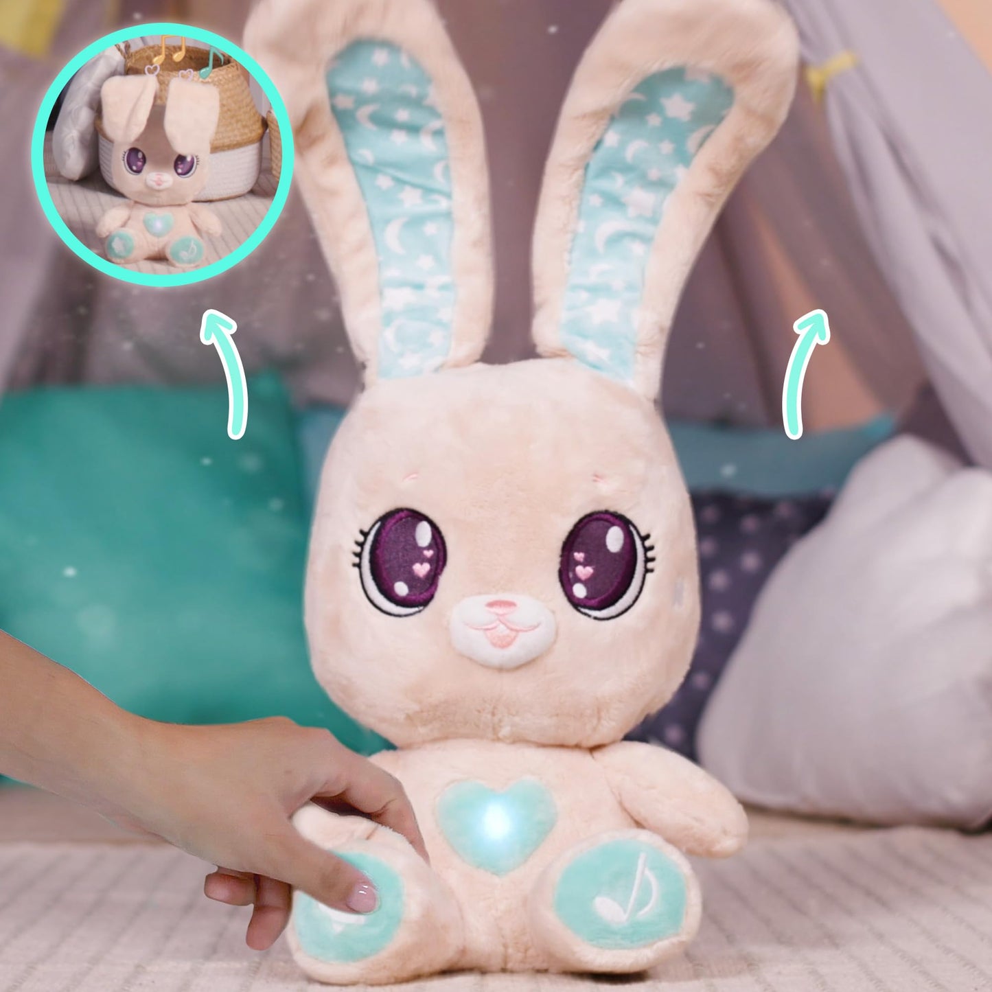 Peekapets Peek-A-Boo Interactive Bunny - Peekaboo Stuffed Animal,Plush Doll - Grea t Gift for Kids Ages 1-3