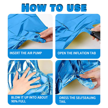 14 Number Balloon Blue 40 Inch Big Foil Crown Helium 14Th Balloons For 14 Year Old Boy Girl Birthday Party Decorations Wedding A