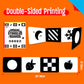 SpriteGru Baby Visual Stimulus Cards - 2 PCS Double-Sided Black and White Flashcards, 39” x 8” for Sensory Development, Montessori Toys