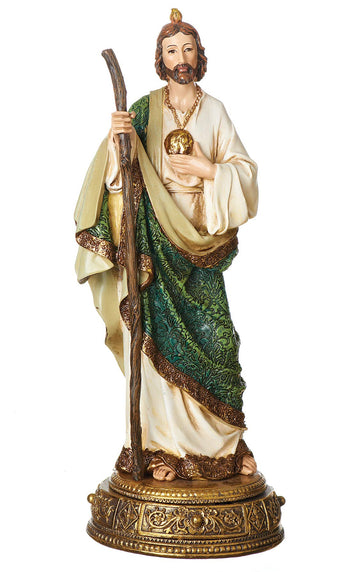 Joseph'S Studio By Roman - St. Jude Figure On Base, Heavenly Protectors, Renaissance Collection, 10.75' H, Resin And Stone, Religious Gift, Decoration