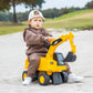 Honey Joy Ride On Push Car, Licensed Caterpillar Toddler Bulldozer Digger Toy, Outdoor Digging Scooper W/360 Degree Working Shovel, Ride On Excavator Construction Vehicle For Kids Boys Girls, Yellow