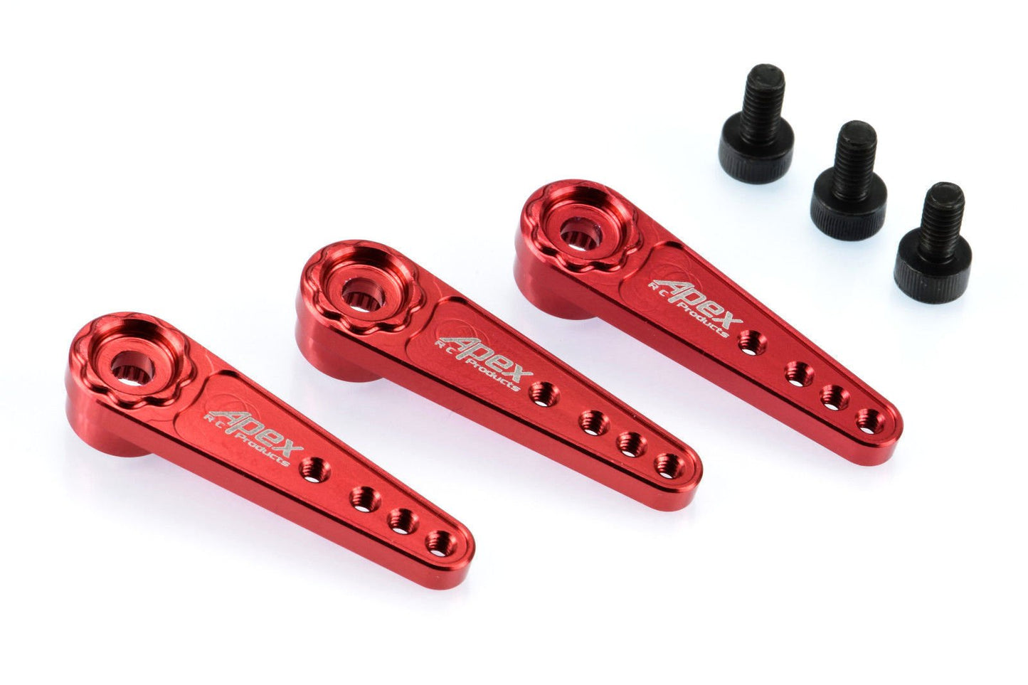 Apex RC Products Red 25T for Futaba/Savox Aluminum Servo Horn - 3 Pack #8028