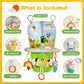 Car Seat Toys, Car Seat Toys For Babies 0-6 Months, Infants Kick & Play Activity Center Arch With Music, Baby Stroller Toys 3-6 Months, Developmental Toys For Toddlers,Travel Sensory Toys (Flamingos)