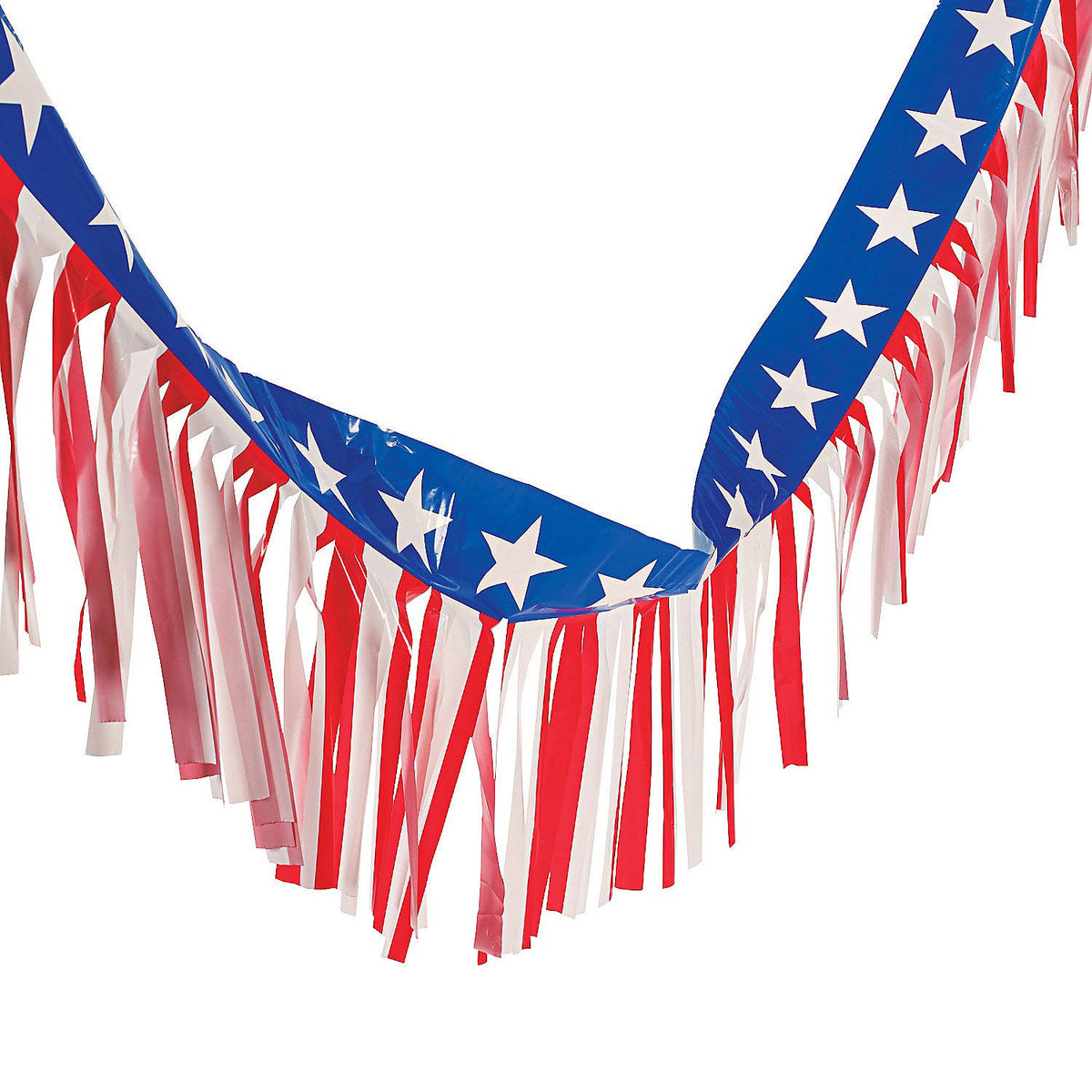 Fun Express American Flag Fringe for Fourth Of July Decorations  Elevate your Celebration with 100ft Patriotic Flag Fringe  Sh
